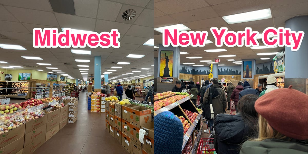 J'ai fait mes achats chez Trader Joe's dans le Midwest et à New York.  Les prix étaient les mêmes, mais les expériences n'auraient pas pu être plus différentes.