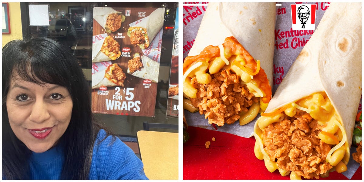 J'ai essayé les nouveaux wraps au poulet de KFC, y compris un macaroni au fromage épicé.  Les nouveaux plats devraient pousser McDonald's à remettre rapidement le wrap au menu.