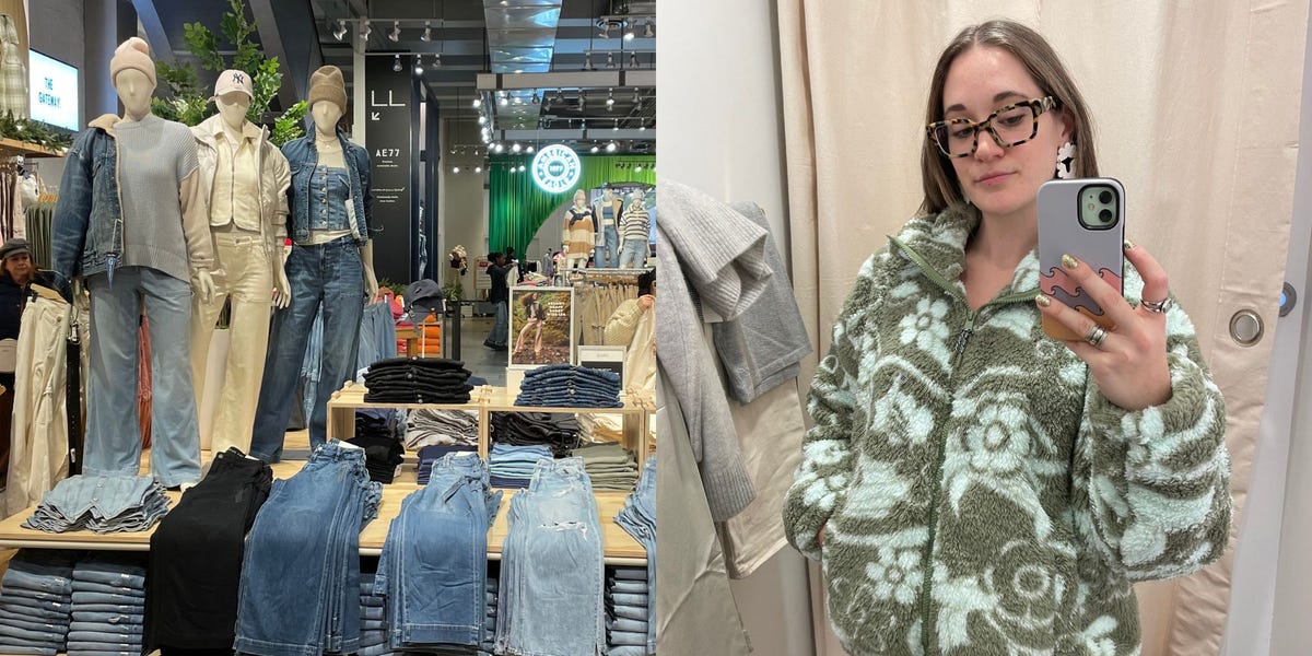 J'ai visité le concept store d'American Eagle à New York, qui présente des marques moins connues comme les jeans Aerie, Offline et AE77.  Je comprends maintenant pourquoi l'entreprise attire aussi bien les adolescents que les mamans.