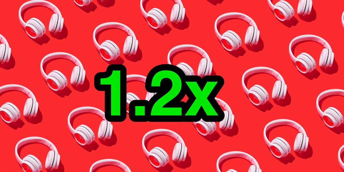 La vitesse correcte pour écouter un podcast est de 1,2x – et je mourrai sur cette colline.