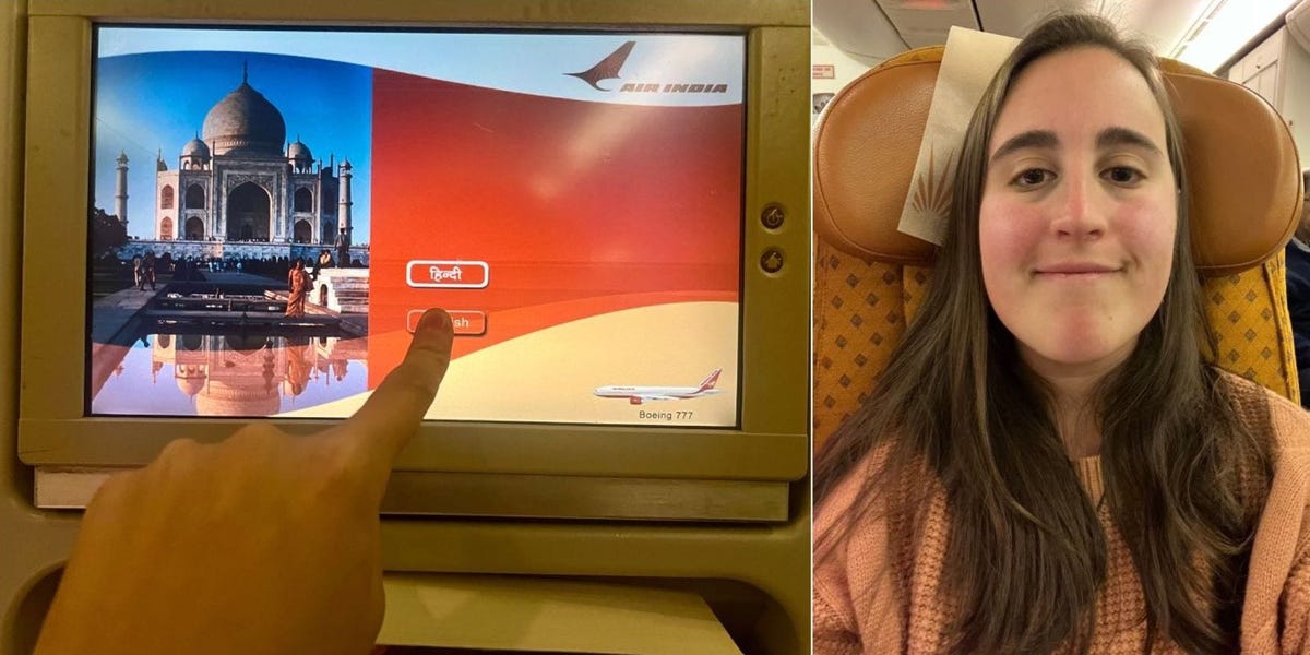J'ai volé en classe économique sur le vieux Boeing 777-300ER d'Air India pendant 15 heures.  Le siège cassé, la lumière et la télévision ont rendu le voyage difficile.