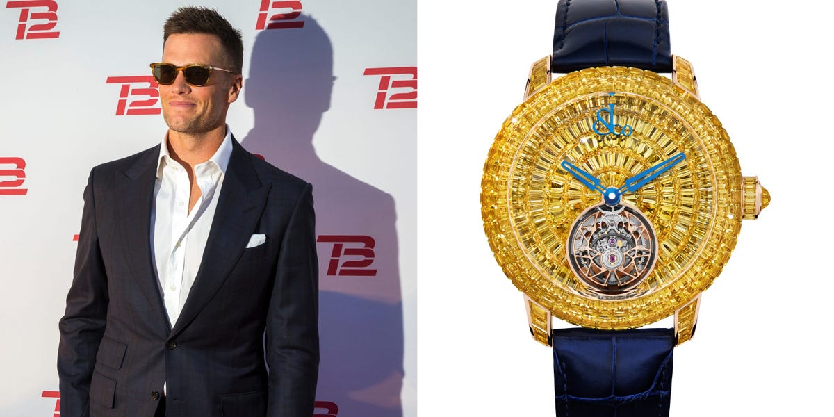 Jetez un œil à la montre à 740 000 $ à la montre de diamant Tom Brady portait pour son premier Super Bowl en tant que commentateur