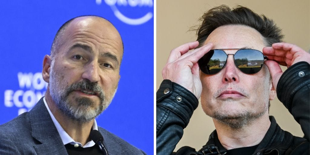 Le PDG d'Uber dit qu'il veut trouver un moyen de travailler avec Tesla parce que «personne ne veut rivaliser avec Tesla ou Elon, si vous pouvez l'aider»