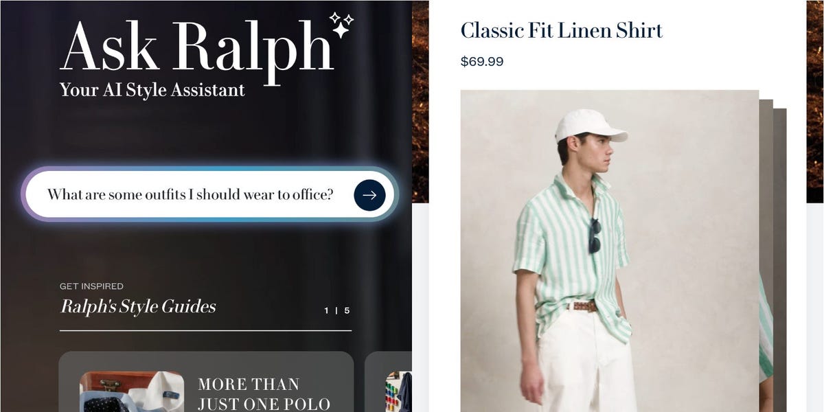 L'application de style AI de Ralph Lauren se sent luxueuse et exclusive - mais il admet que vous devez toujours essayer des vêtements