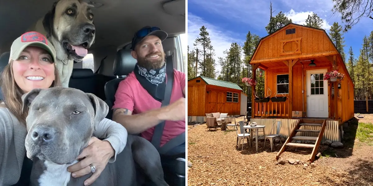 Un couple a acheté un terrain de 380 m². Fort. Un hangar de 12 000 $ a été transformé en une petite maison