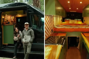 Un couple a transformé une camionnette de 45 000 $ en une petite maison en un mois